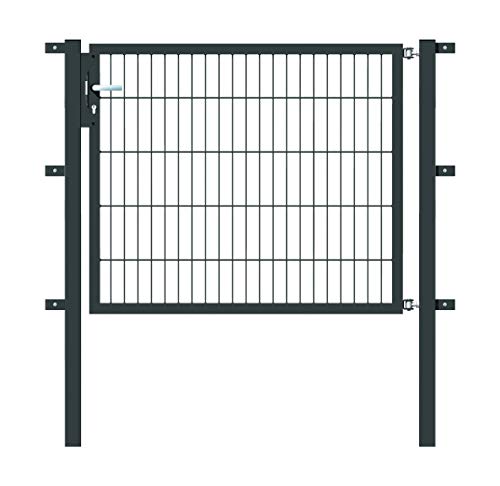 Alberts 647285 Einzeltor Flexo mit Zubehör | verschiedene Breiten und Höhen | anthrazit | Breite 125 cm | Höhe 100 cm von Alberts