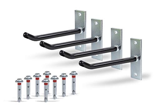 Alberts 801960 Felgenhalter-Set | Wandhalterung für Autofelgen | Reifenhalter mit überzogenem PVC-Schlauch | galvanisch verzinkt | 20 cm lange Felgen-Haken Alberts 801960 Felgenhalter-Set | Wandhalterung für Autofelgen | Reifenhalter mit überzogenem PVC-Schlauch | galvanisch verzinkt | 20 cm lange Felgen-Haken von Alberts