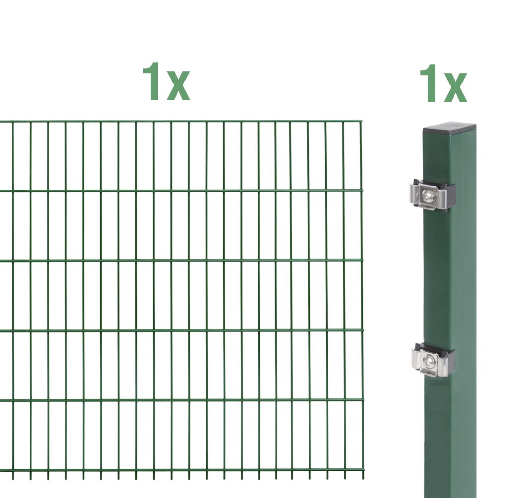 Alberts Anbauset Doppelstabmatten 2 m 80 cm 6/5/6 grün von Alberts