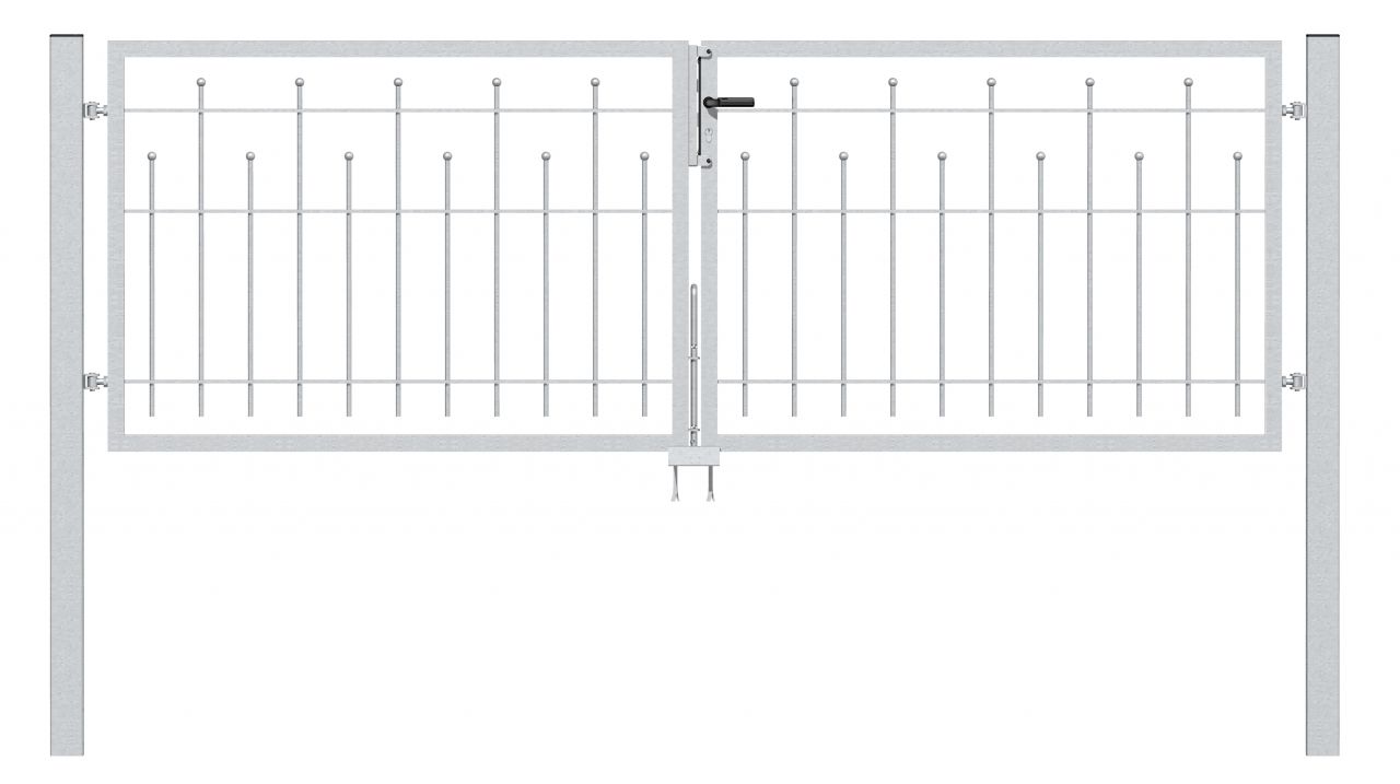 Alberts Doppeltor Madrid 80 x 300 cm feuerverzinkt ohne Pfosten von Alberts