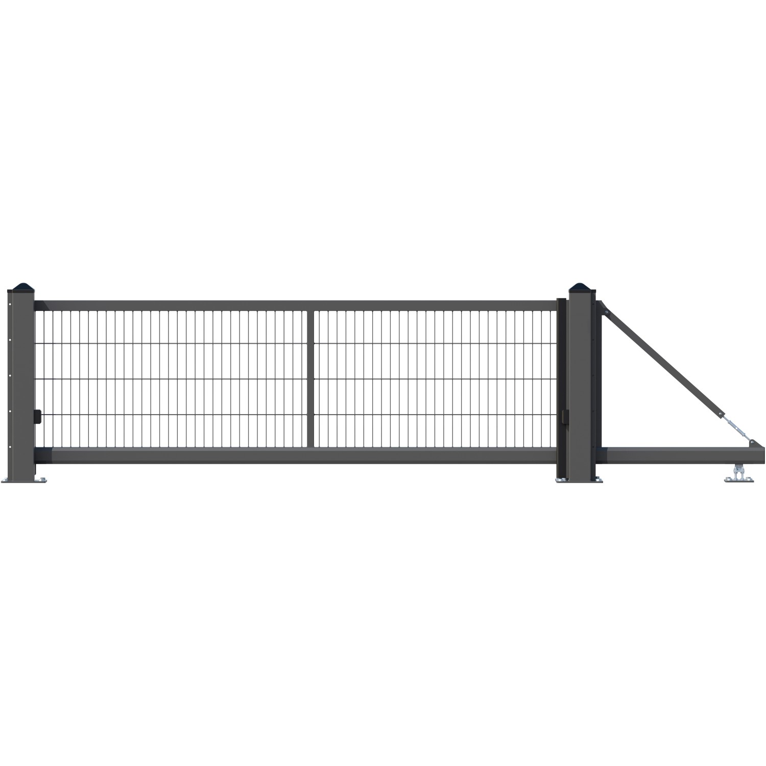 Alberts Schiebetor Lektor Freitragend DS-GM 300 x 100 cm Anthrazit von Alberts