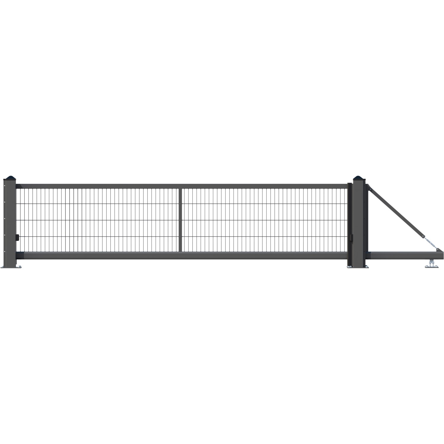 Alberts Schiebetor Lektor Freitragend DS-GM 400 x 100 cm Anthrazit von Alberts