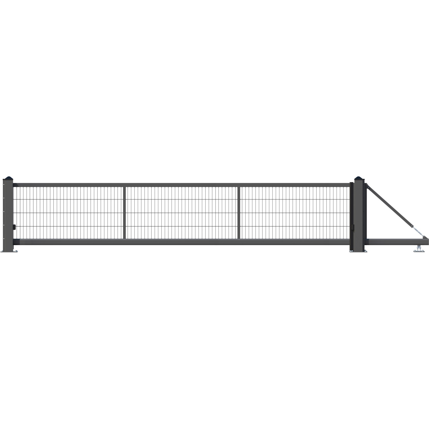 Alberts Schiebetor Lektor Freitragend DS-GM 500 x 100 cm Anthrazit von Alberts