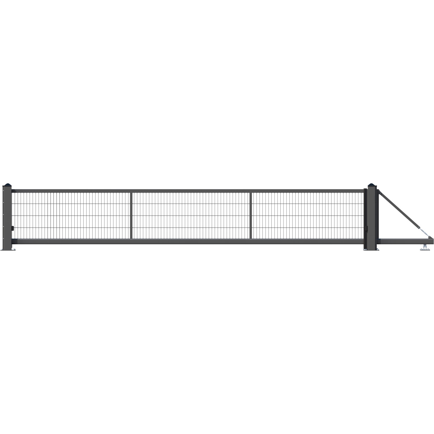 Alberts Schiebetor Lektor Freitragend DS-GM 600 x 160 cm Anthrazit von Alberts