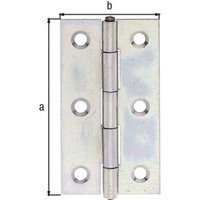 GAH Alberts Tür-Scharnier kantig, B34xH64mm mit vern. Edelstahlstift ge, sendzimirverzinkt von GAH Alberts