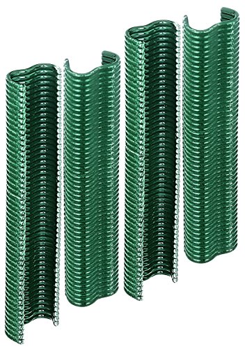 Alberts 530969 Drahtklammer | zinkphosphatiert, grün kunststoffbeschichtet | Breite 22 mm | 200er Set von Alberts