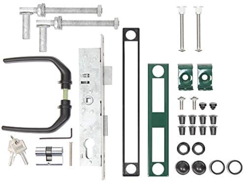 Alberts 653811 Zubehör-Set für Wellengitter-Tore | für Tore bis 1500 mm Höhe | zinkphosphatiert, grün kunststoffbeschichtet RAL 6005 von Alberts