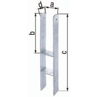 H-Pfostenträger ETA-10/0210 141x300x600x60mm STA roh TZN GAH von GAH Alberts