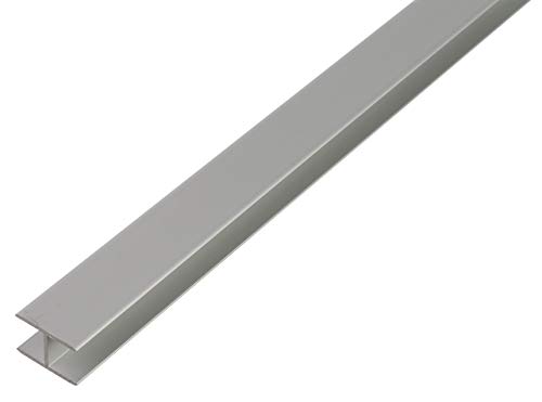 Alberts 030647 H-Profil | selbstklemmend | Aluminium, silberfarbig eloxiert | 1000 x 15,9 x 24 mm von Alberts