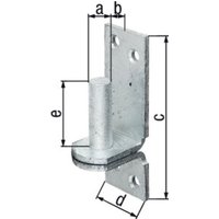 Kloben auf Platte 16x13mm TZN GAH von GAH Alberts