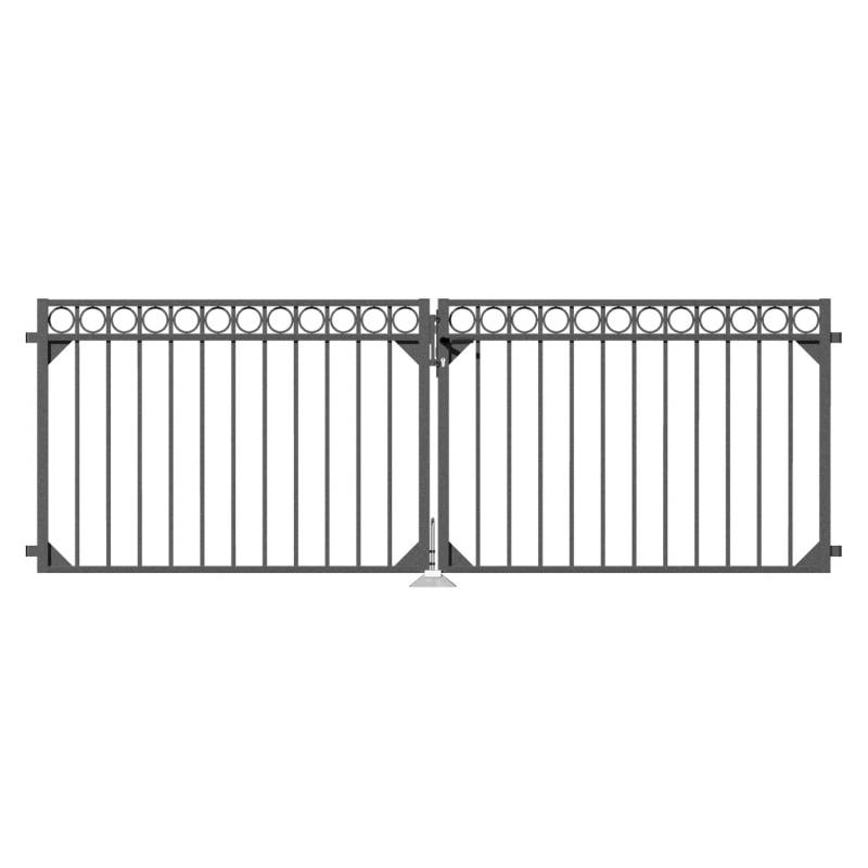 Metallzaun Doppeltor Circle Anthrazit 100 cm x 301 cm Metallzaun Doppeltor Circle Anthrazit 100 cm x 301 cm von -