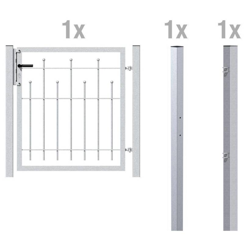 Metallzaun Einzeltor-Set Madrid verzinkt z. Einbetonieren 100 cm x 100 cm cm Metallzaun Einzeltor-Set Madrid verzinkt z. Einbetonieren 100 cm x 100 cm cm von -
