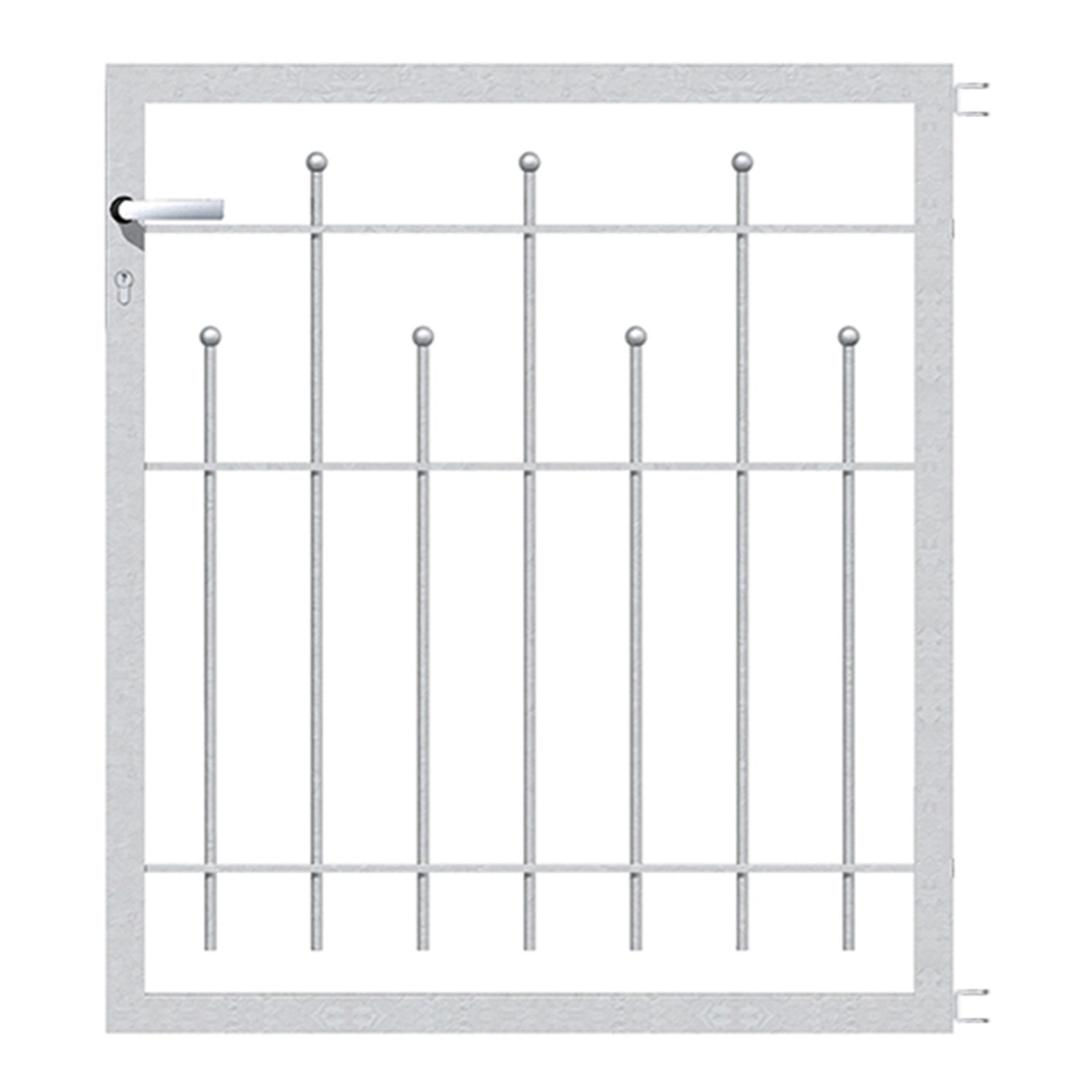 Metallzaun Einzeltor-Set Madrid verzinkt z. Einbetonieren 80 cm x 100 cm Metallzaun Einzeltor-Set Madrid verzinkt z. Einbetonieren 80 cm x 100 cm von -