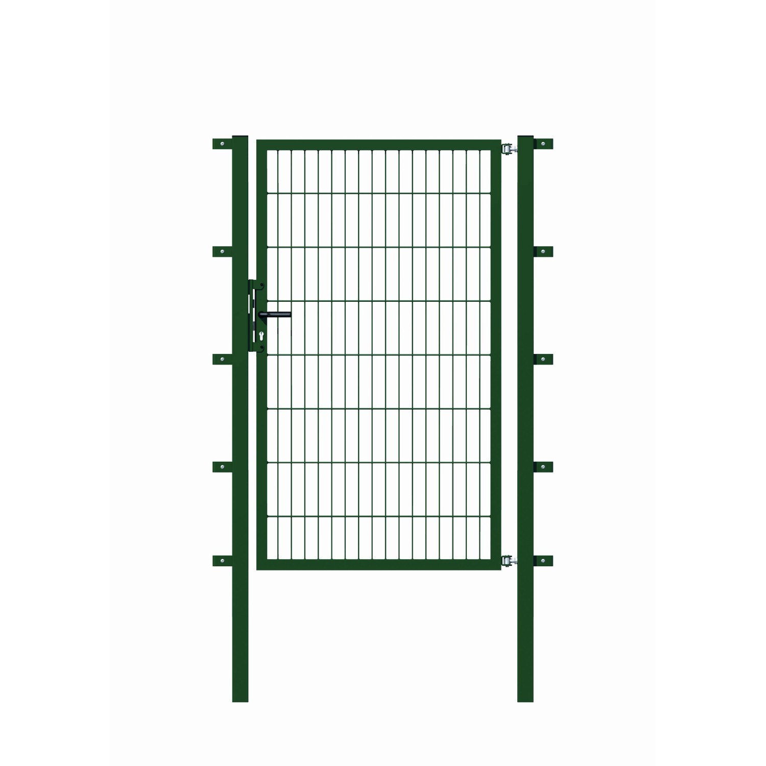 Metallzaun Einzeltor für Doppelstabmatte Grün z. Einbetonieren 120 cm x 100 cm von -