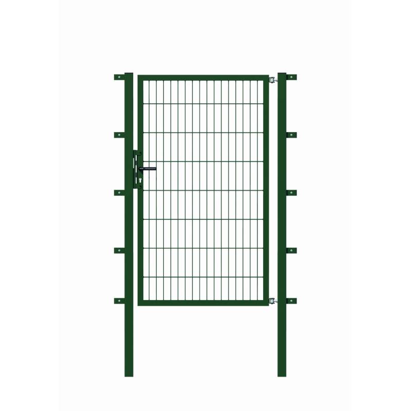 Metallzaun Einzeltor für Doppelstabmatte Grün z. Einbetonieren 140 cm x 200 cm von -