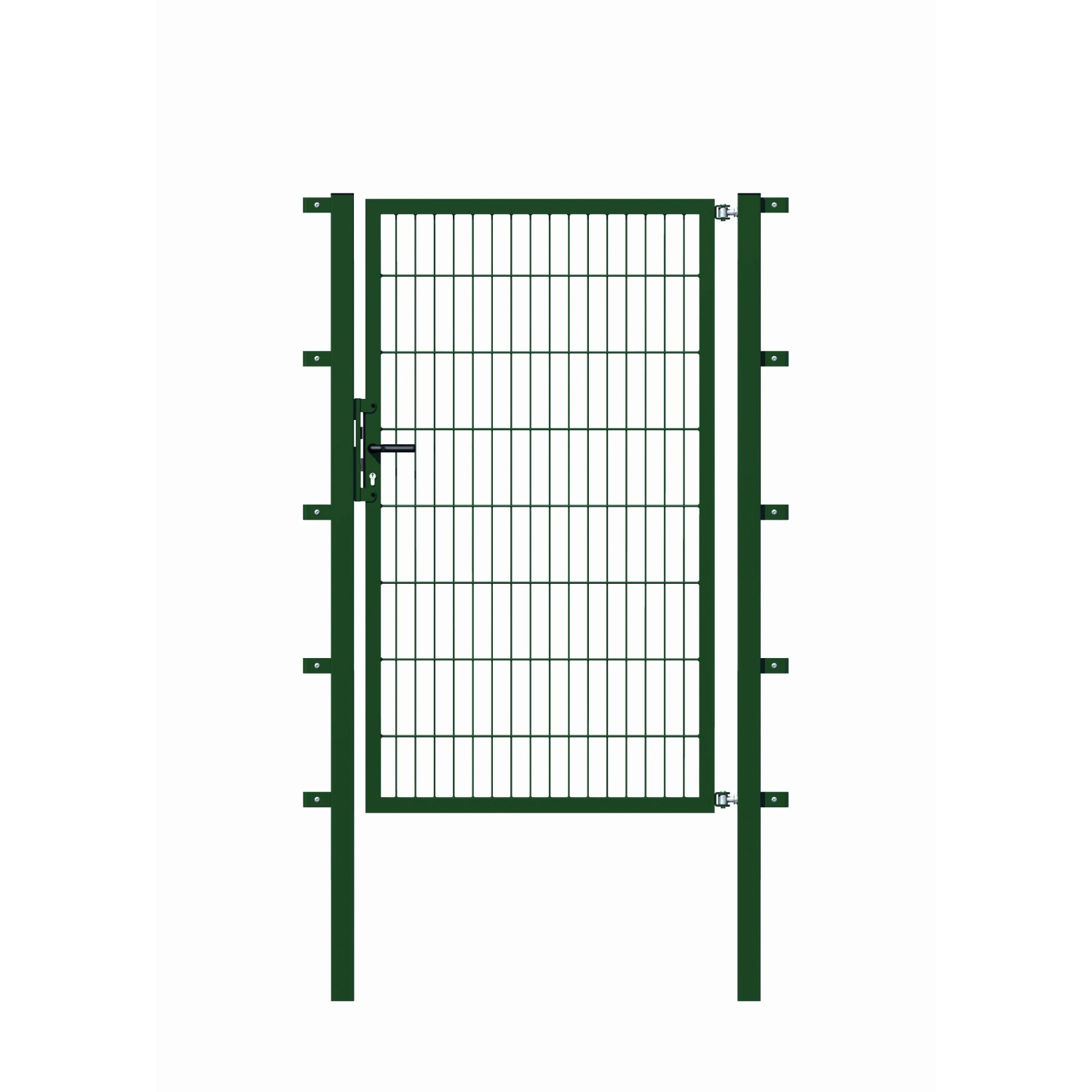 Metallzaun Einzeltor für Doppelstabmatte Grün z. Einbetonieren 80 cm x 125 cm von -