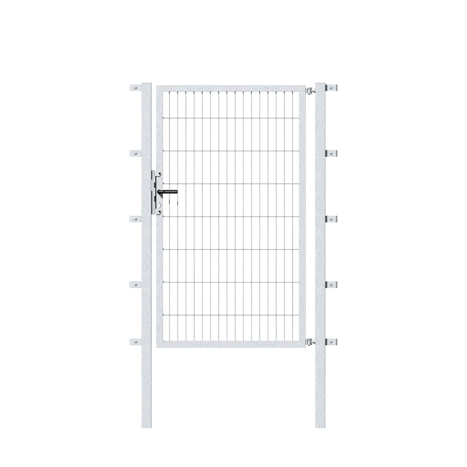 Metallzaun Einzeltor für Doppelstabmatte verzinkt z. Einbeton. 100 cm x 100 cm von -