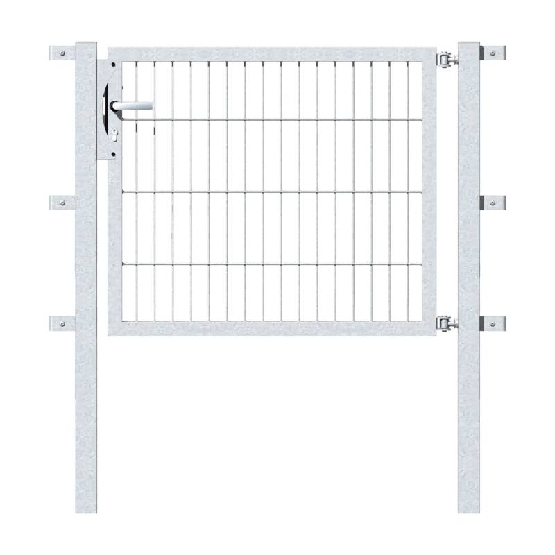 Metallzaun Einzeltor für Doppelstabmatte verzinkt z. Einbeton. 80 cm x 100 cm von -