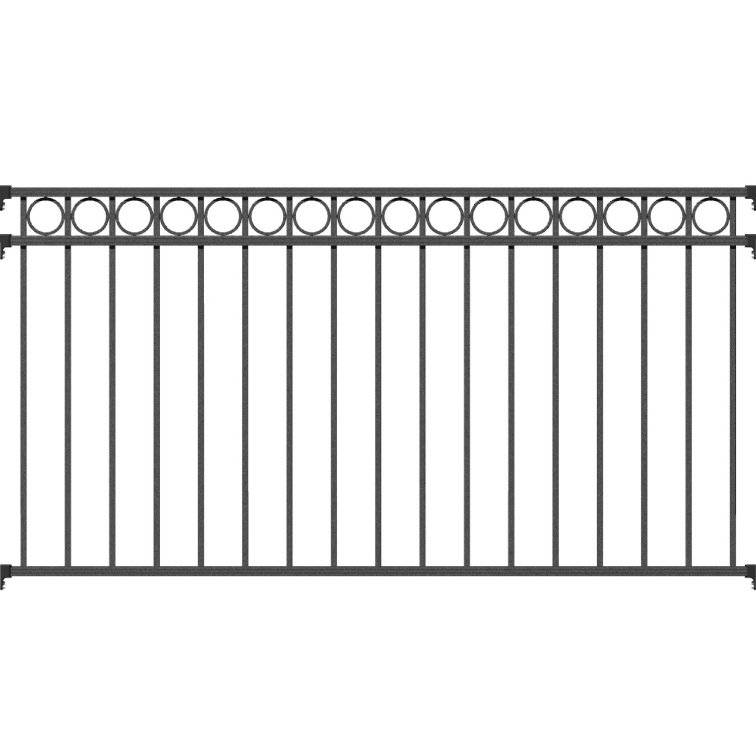 Metallzaun Zaunfeld Circle Anthrazit 100 cm x 200 cm Metallzaun Zaunfeld Circle Anthrazit 100 cm x 200 cm von -