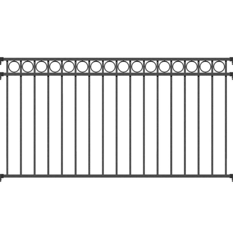 Metallzaun Zaunfeld Circle Anthrazit 100 cm x 200 cm von -