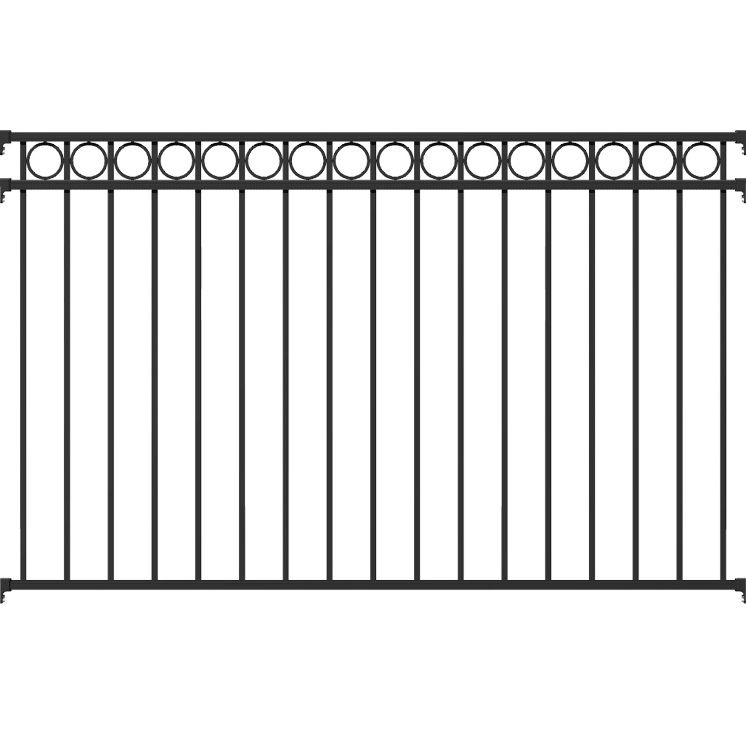Metallzaun Zaunfeld Circle Schwarz 120 cm x 200 cm Metallzaun Zaunfeld Circle Schwarz 120 cm x 200 cm von -