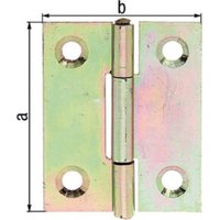 Scharnier H.101mm B.65mm S.1,5mm STA galv.gelb verz.halbbreit GAH von GAH Alberts