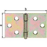Scharnier H.30mm B.47mm S.1mm STA galv.gelb verz.breit GAH von GAH Alberts