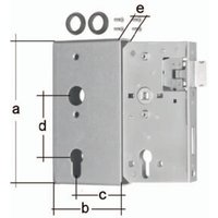 Schlosskasten DIN L/R Maß A172xB94xC60mm Maß E 40mm Dornm.60mm GAH von GAH Alberts