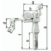 412814 Torfeststeller Grauguss verzinkt 6,5 mm - GAH von GAH