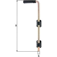 Alberts Bodenschieber,disp.,Griff schwarz,Gesamthöhe 400 mm,Abstand Bolzen-Tor 40 mm von GAH