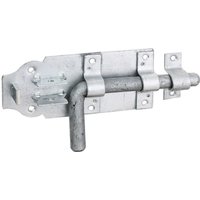ALBERTS Bolzenriegel, mit befestigter Schlaufe, feuervz, Platte LxB160x70 mm,Ges.-L210mm von ALBERTS