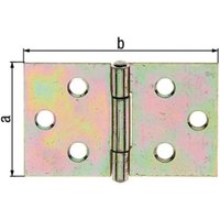 [NEUWERTIG] B-Ware Gah Scharnier Band Türbeschlag 30mm 47mm Stahl Gelb Verzinkt Breit 50 Stück von GAH