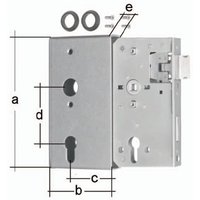 GAH - 417031 Schlosskasten DIN links / rechts Maß A172xB94xC60 mm Maß e 30 mm Dor von ALBERTS