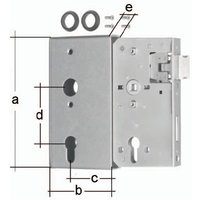 GAH - 417055 Schlosskasten DIN links / rechts Maß A172xB94xC60 mm Maß e 40 mm Dor von GAH