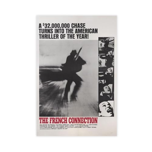 GAHCWB Filmposter "The French Connection" auf Leinwand, Schlafzimmer, Dekoration, Landschaft, Büro, Raumdekoration, Geschenk, 20 x 30 cm GAHCWB Filmposter "The French Connection" auf Leinwand, Schlafzimmer, Dekoration, Landschaft, Büro, Raumdekoration, Geschenk, 20 x 30 cm von GAHCWB