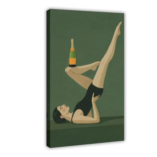 GAHCWB Kunstdruck auf Leinwand, Motiv: Champagner-Balance, Schlafzimmer, Dekoration, Landschaft, Büro, Raumdekoration, Geschenk, 50 x 75 cm GAHCWB Kunstdruck auf Leinwand, Motiv: Champagner-Balance, Schlafzimmer, Dekoration, Landschaft, Büro, Raumdekoration, Geschenk, 50 x 75 cm von GAHCWB