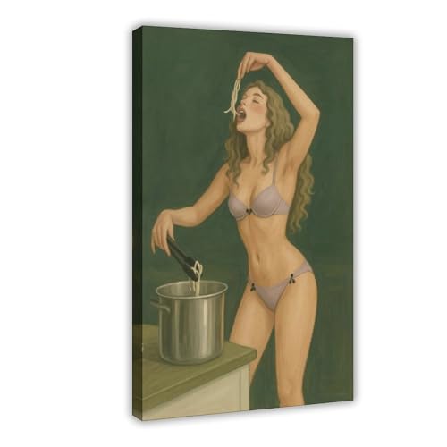 GAHCWB Kunstdruck auf Leinwand, Motiv: Pasta-Liebhaber, Schlafzimmer, Dekoration, Landschaft, Büro, Raumdekoration, Geschenk, 30 x 45 cm GAHCWB Kunstdruck auf Leinwand, Motiv: Pasta-Liebhaber, Schlafzimmer, Dekoration, Landschaft, Büro, Raumdekoration, Geschenk, 30 x 45 cm von GAHCWB
