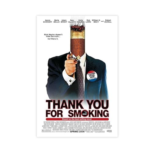 GAHCWB Leinwandposter "Thank You for Smoking", Wandkunst, Dekordruck, Bild Gemälde für Wohnzimmer, Schlafzimmer, Dekoration, 20 x 30 cm GAHCWB Leinwandposter "Thank You for Smoking", Wandkunst, Dekordruck, Bild Gemälde für Wohnzimmer, Schlafzimmer, Dekoration, 20 x 30 cm von GAHCWB