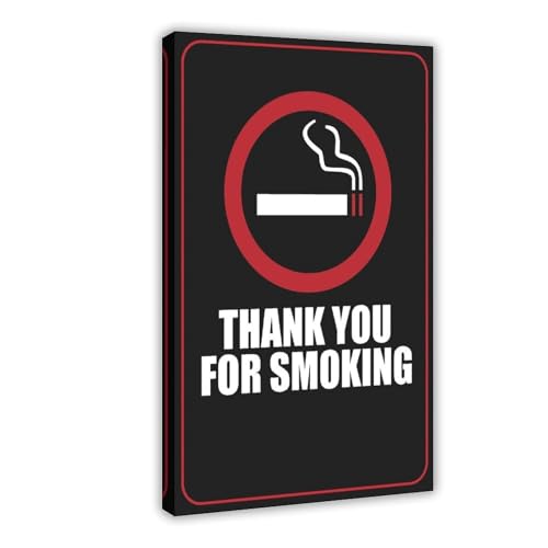 GAHCWB Leinwandposter "Thank You for Smoking", Wandkunst, Dekordruck, Bild Gemälde für Wohnzimmer, Schlafzimmer, Dekoration, 50 x 75 cm GAHCWB Leinwandposter "Thank You for Smoking", Wandkunst, Dekordruck, Bild Gemälde für Wohnzimmer, Schlafzimmer, Dekoration, 50 x 75 cm von GAHCWB