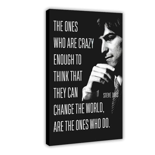 GAHCWB Steve Jobs Poster auf Leinwand, Wandkunst, Dekordruck, Gemälde für Wohnzimmer, Schlafzimmer, Dekoration, 50 x 75 cm, 3 Stück von GAHCWB