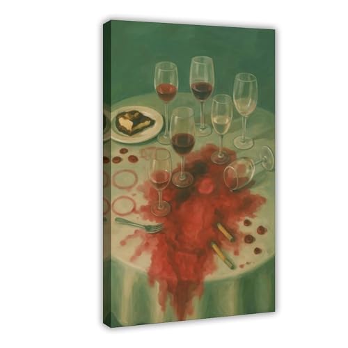 GAHCWB Wine Spill Stillleben – dramatische Esstischkunst, Leinwandposter, Wandkunst, Dekordruck, Bild Gemälde für Wohnzimmer, Schlafzimmer, Dekoration, 60 x 90 cm GAHCWB Wine Spill Stillleben – dramatische Esstischkunst, Leinwandposter, Wandkunst, Dekordruck, Bild Gemälde für Wohnzimmer, Schlafzimmer, Dekoration, 60 x 90 cm von GAHCWB
