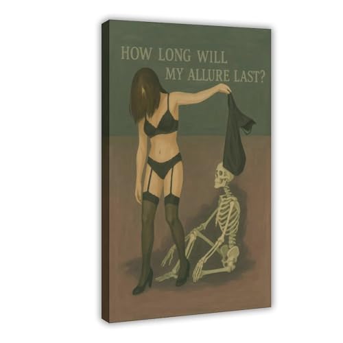 Poster mit Gothic-Skelett und Frau, Leinwand-Poster, Wandkunst, Dekordruck, Bild, Gemälde für Wohnzimmer, Schlafzimmer, Dekoration, 50 x 75 cm Poster mit Gothic-Skelett und Frau, Leinwand-Poster, Wandkunst, Dekordruck, Bild, Gemälde für Wohnzimmer, Schlafzimmer, Dekoration, 50 x 75 cm von GAHCWB