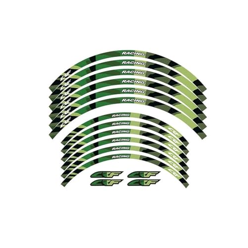 GAHQMSDG Felgenaufkleber 21 "18" Felge Motorrad Zubehör Räder Aufkleber Decals Reflektierende Streifen Set Für CRF450L CRF450RX CRF450X CRF 450 L RX X(A) von GAHQMSDG