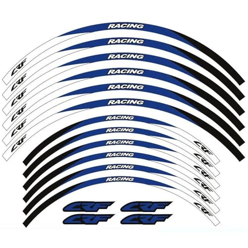 GAHQMSDG Felgenaufkleber 21 "18" Felge Motorrad Zubehör Räder Aufkleber Decals Reflektierende Streifen Set Für CRF450L CRF450RX CRF450X CRF 450 L RX X(B) von GAHQMSDG