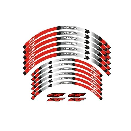 GAHQMSDG Felgenaufkleber 21 "18" Felge Motorrad Zubehör Räder Aufkleber Decals Reflektierende Streifen Set Für CRF450L CRF450RX CRF450X CRF 450 L RX X(F) von GAHQMSDG