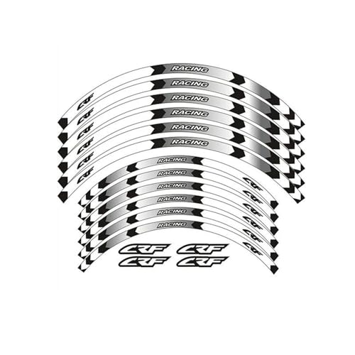 GAHQMSDG Felgenaufkleber 21 "18" Felge Motorrad Zubehör Räder Aufkleber Decals Reflektierende Streifen Set Für CRF450L CRF450RX CRF450X CRF 450 L RX X(H) von GAHQMSDG