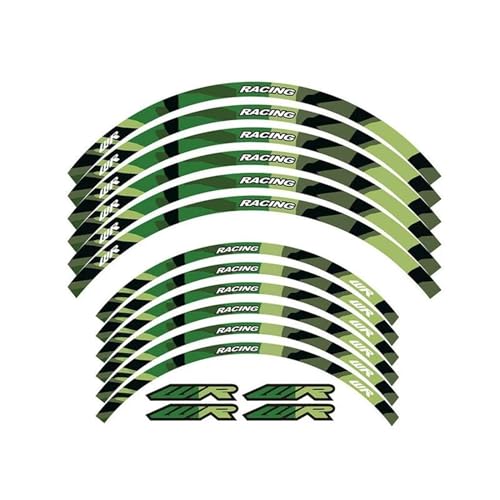 GAHQMSDG Felgenaufkleber 21 "18 Zoll Hub Räder Reflektierende Streifen Aufkleber Felge Aufkleber Band Kit Für WR250R WR250F WR450F WR 250R 250F 450F 2001-2020(A) von GAHQMSDG