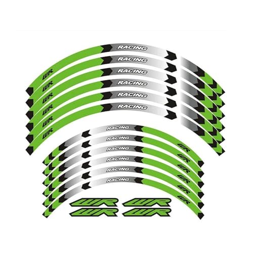 GAHQMSDG Felgenaufkleber 21 "18 Zoll Hub Räder Reflektierende Streifen Aufkleber Felge Aufkleber Band Kit Für WR250R WR250F WR450F WR 250R 250F 450F 2001-2020(D) von GAHQMSDG