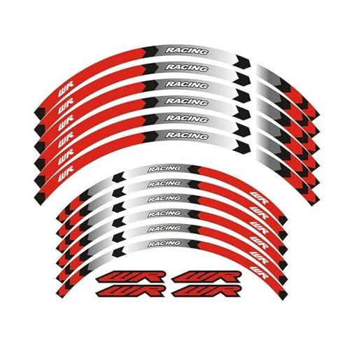 GAHQMSDG Felgenaufkleber 21 "18 Zoll Hub Räder Reflektierende Streifen Aufkleber Felge Aufkleber Band Kit Für WR250R WR250F WR450F WR 250R 250F 450F 2001-2020(F) von GAHQMSDG
