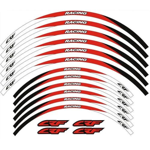 GAHQMSDG Felgenaufkleber Für CRF450L CRF 450L 2019 2020 21 "18" Felge Motorrad Zubehör Räder Aufkleber Decals Reflektierende Dekorieren Streifen Set(E) von GAHQMSDG
